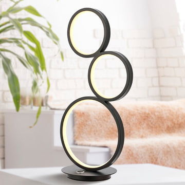 Juno 17.25" 3-Light Bohemian Coastal Iron Integrated LED Table Lamp - JONATHAN Y